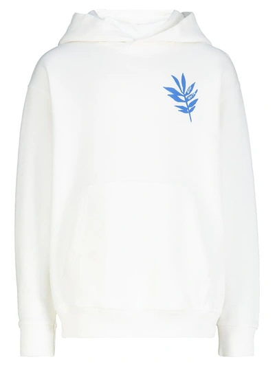 Off-white Kids' Off Leaf Hoodie In White