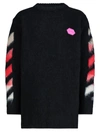 Off-white Arrows Brushed Knitted Dress In Black