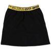 Off-white Girls Black Kids Logo-print Waistband Cotton Skirt 4-10 Years 8 Years In Nero