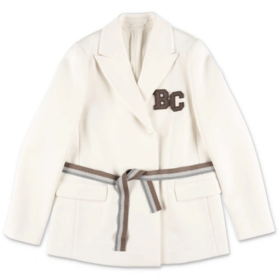 Brunello Cucinelli Kids' Jacket In Bianco