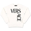 VERSACE YOUNG VERSACE FELPA BIANCA IN COTONE,10000491A013992W020