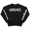 VERSACE YOUNG VERSACE FELPA NERA IN COTONE,10001321A013222B020