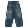 Mm6 Maison Margiela Girls Denim Blue Kids Logo-print Denim Jeans 8-16 Years 16 Years In Blu