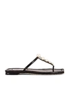 Jimmy Choo Alaina Crystal-embellished Leather Sandals In Black & White