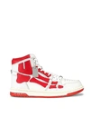 Amiri Skel High-top Sneakers In White & Red