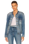 Maison Margiela Collarless Denim Jacket In Levi's Wash
