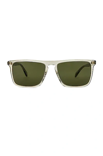 Oliver Peoples Men's Bernardo Square Translucent Acetate Sunglasses In Green