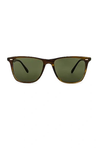 Oliver Peoples Men's Ollis Square Acetate Sunglasses In Bark/green