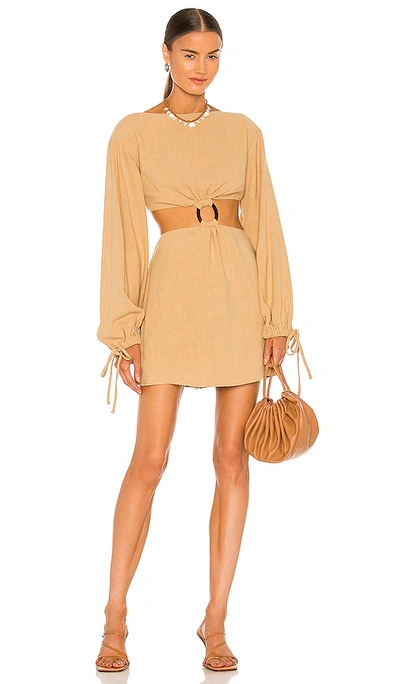 L'academie Alora Dress In Tan