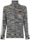 Palm Angels Mens Melange Grey X Missoni Slim-fit Stretch-knit Jacket Xl In Grey
