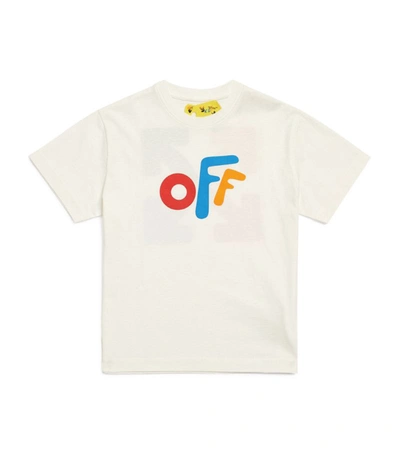 Off-white Rounded Logo T-shirt (4-12 Years) In White