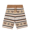 BURBERRY KIDS WOOL-CASHMERE FAIR ISLE SHORTS (3-14 YEARS),16913571