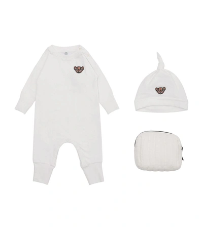 Burberry Babies' Kids Thomas Bear Two-piece Set (1-18 Months) In Bianco
