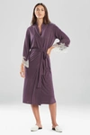 Natori Luxe Shangri-la Tencel™ Wrap Robe In Heather Dark Plum