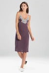 Natori Luxe Shangri-la Chemise In Heather Dark Plum