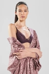 NATORI DECADENCE WRAP ROBE,H74058-MAUVE-XL