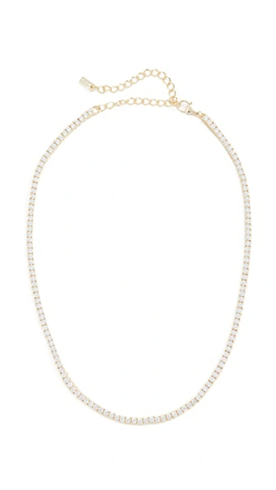 Adinas Jewels Adina's Jewels Cubic Zirconia Tennis Choker Necklace, 12-15 In Gold