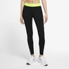 Nike Women's  Pro Mid-rise Mesh-paneled Leggings In Black