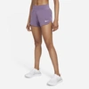 Nike Eclipse High Waist Running Shorts In Amethyst Smoke