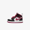 Jordan Babies' 1 Mid Infant/toddler Shoes In Black,white,very Berry