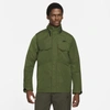 Nike Sportswear Premium Essentials Men's Unlined Hooded M65 Jacket In Rough Green,black,black