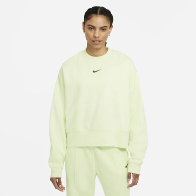 Nike Sportswear Collection Essentials Women's Oversized Fleece Crew Sweatshirt In Green