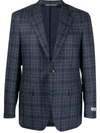 CANALI CHECKED WOOL SUIT JACKET