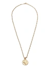 Hermina Athens Gold-plated Luna Medusa Chain Necklace In Gold