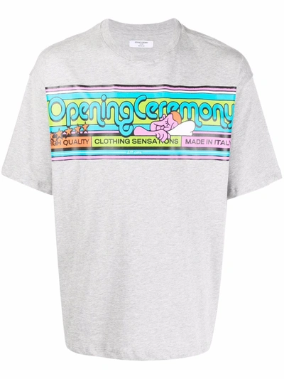 Opening Ceremony Cartoonish Logo T-shirt - Grey Melange