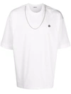 Ambush Chain-link Detail Cotton T-shirt In White