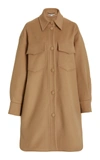 Stella Mccartney Kerry Oversize Wool Utility Coat In Neutral