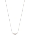 DJULA 18KT WHITE GOLD WINGS CHAIN DIAMOND NECKLACE