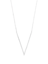 DJULA 18KT WHITE GOLD BIG V DIAMOND NECKLACE