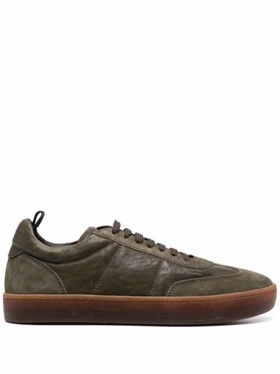 Officine Creative Kombine Leather Trainers In Green