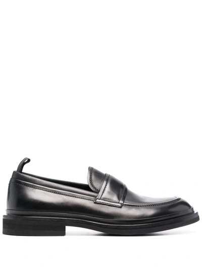 Officine Creative Slip-on Chunky Leather Loafers In Schwarz