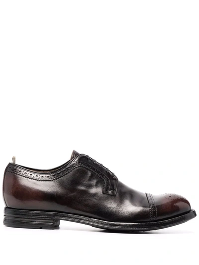 Officine Creative Balance Leather Derby Shoes In Schwarz