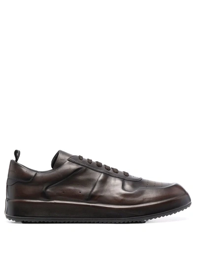 Officine Creative Race Lux Low-top Leather Sneakers In Brown