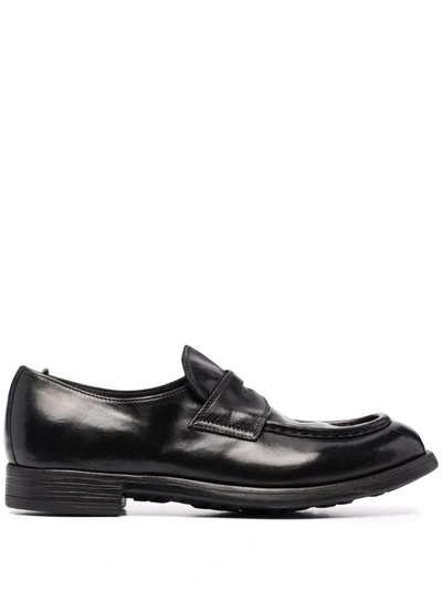Officine Creative Chronicle Penny Loafers In Black