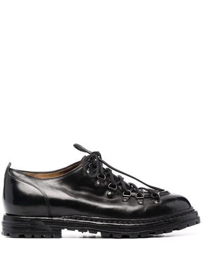 Officine Creative Arctic Leather Derby Shoes In Schwarz