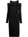 GIVENCHY COLD-SHOULDER FITTED DRESS