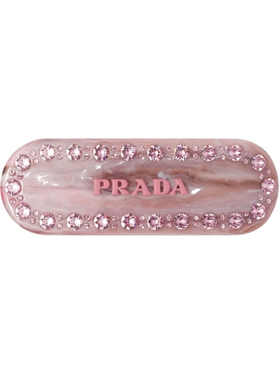 PRADA LOGO-LETTERING HAIR CLIP