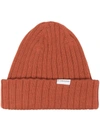 WOOLRICH RIBBED-KNIT WOOL BEANIE