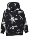 Molo Spaceships Satellites Hooded Sweatshirt In Black