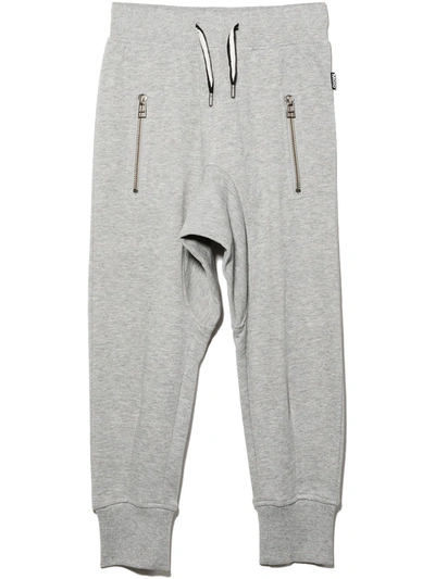 Molo Kids' Ashton Drawstring-waist Track Pants In Grey