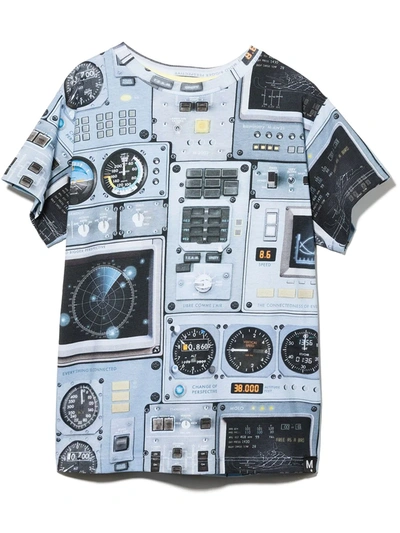 Molo Kids' Cockpit Print T-shirt In Blue