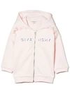 GIVENCHY LOGO-PRINT ZIP-UP HOODIE