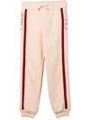 Chloé Side-stripe Cotton Track Trousers In Pink