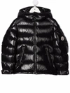 Moncler Kids' New Maya Down-filled Padded Jacket In Black