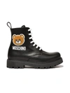 MOSCHINO TEDDY PATCH LACE-UP BOOTS