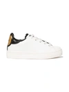 MOSCHINO TEDDY LOGO LEATHER SNEAKERS